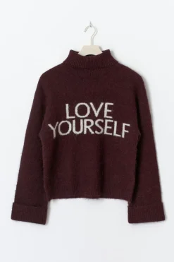 Y knitted turtleneck sweater