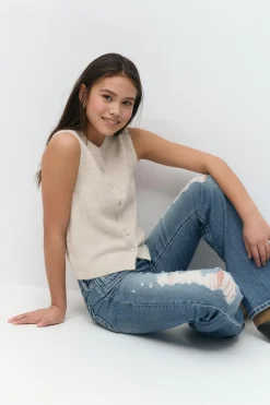 Y knitted vest