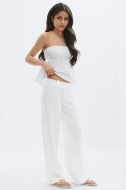 Y linen blend trousers