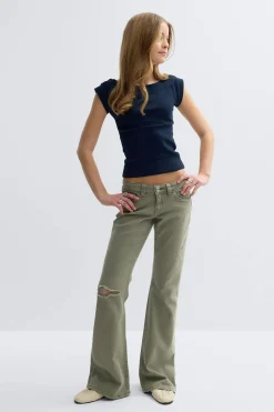 Y one knee destroy jeans