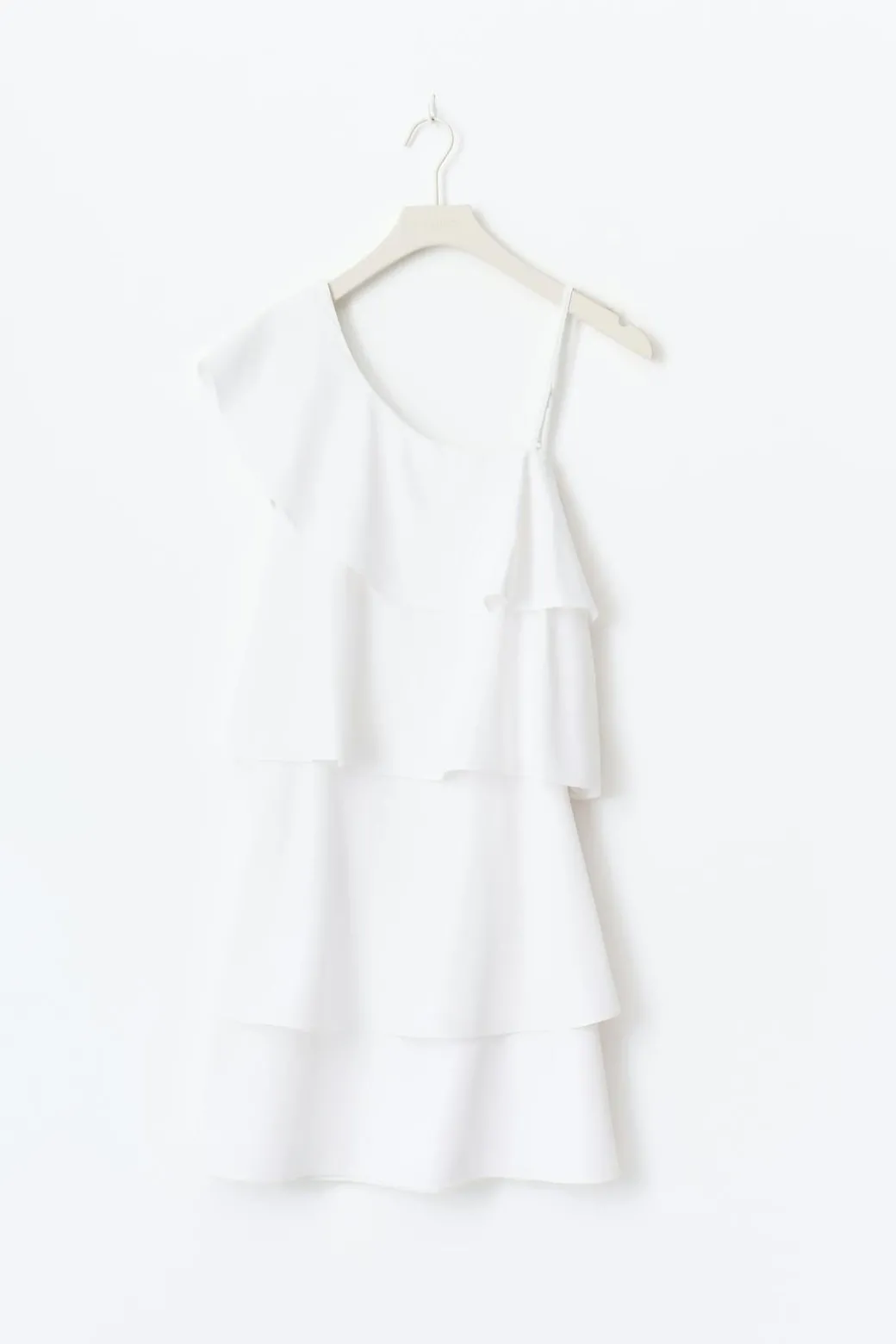 Y one shoulder frill dress