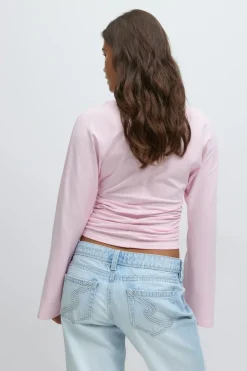 Y ruched long sleeve top