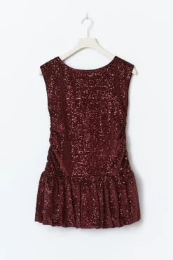 Y sequin open back dress