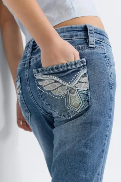 Y sparkle low flare jeans