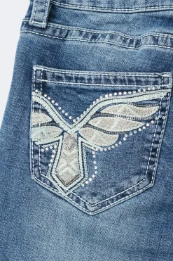 Y sparkle low flare jeans tall